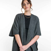 Zig Zag Textured Ladies Cape Merino Possum Cape