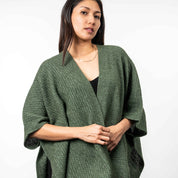 Zig Zag Textured Ladies Cape Merino Possum Cape