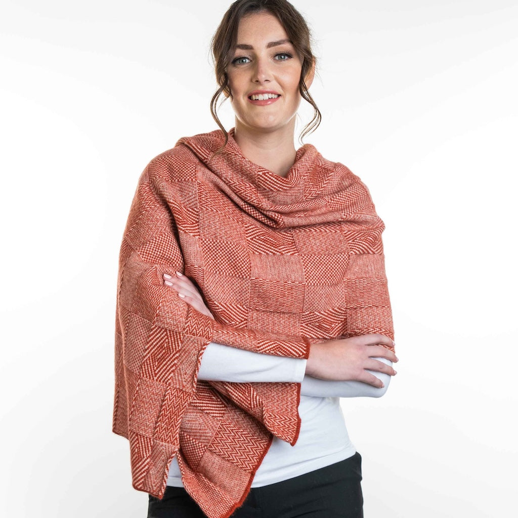 Jacquard Wrap Ladies Merino Possum