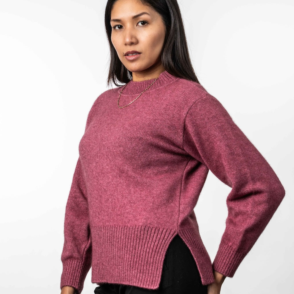 Split Hem Sweater Ladies Merino Possum