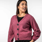 V Neck Ladies Cardigan Merino Possum