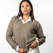 Ladies Classic V Neck Sweater Merino Possum