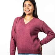 Ladies Classic V Neck Sweater Merino Possum