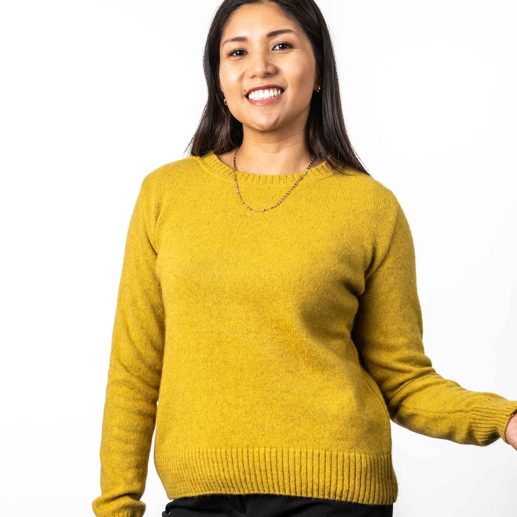 Ladies Classic Crew Neck Sweater Merino Possum
