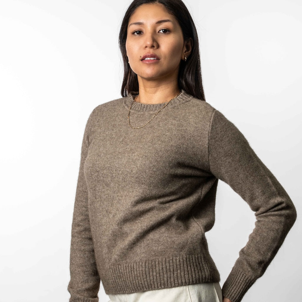 Ladies Classic Crew Neck Sweater Merino Possum