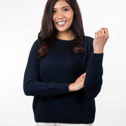 Ladies Classic Crew Neck Sweater Merino Possum