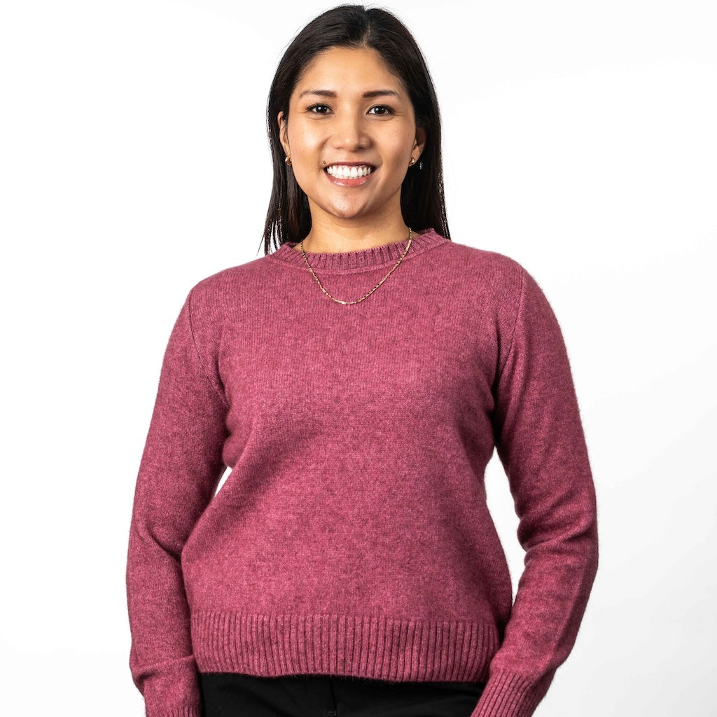 Ladies Classic Crew Neck Sweater Merino Possum