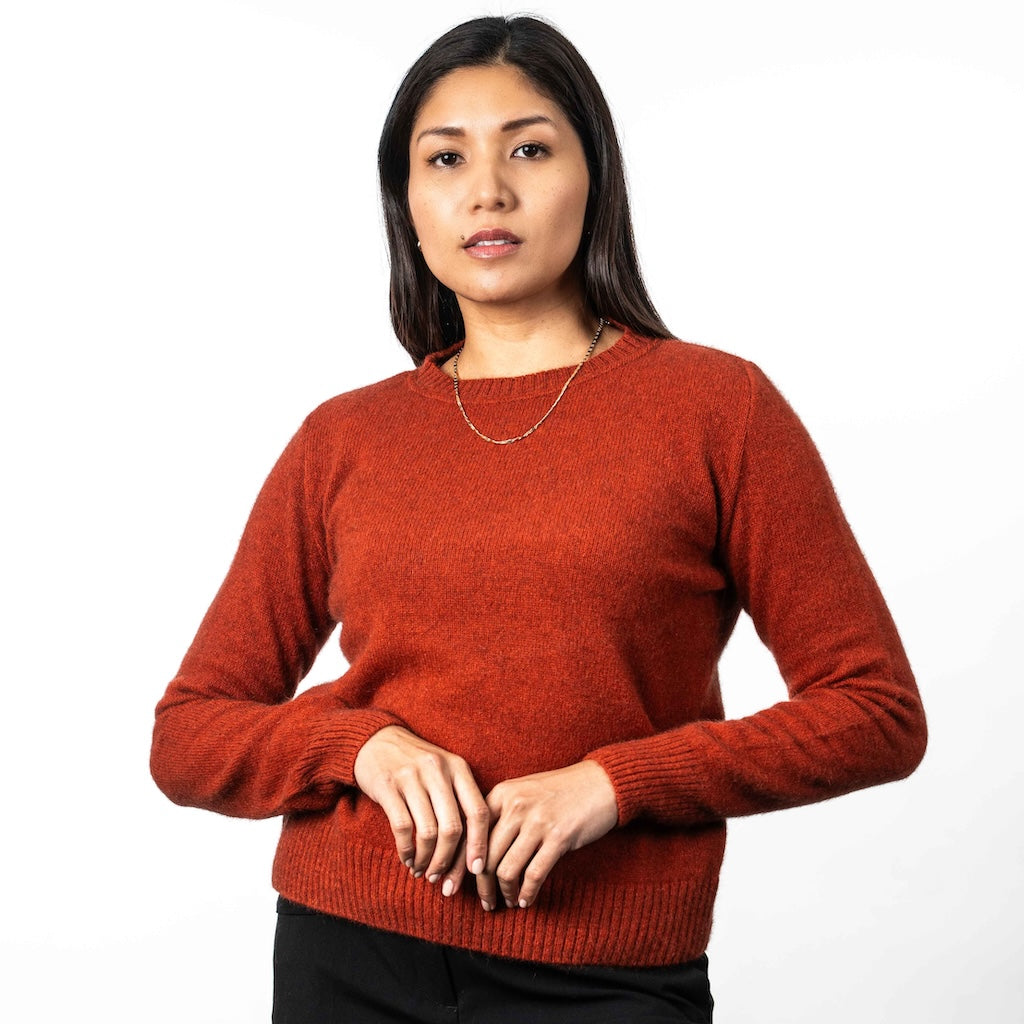 Ladies Classic Crew Neck Sweater Merino Possum