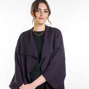 Moss Stitch Shrug Ladies Merino Possum