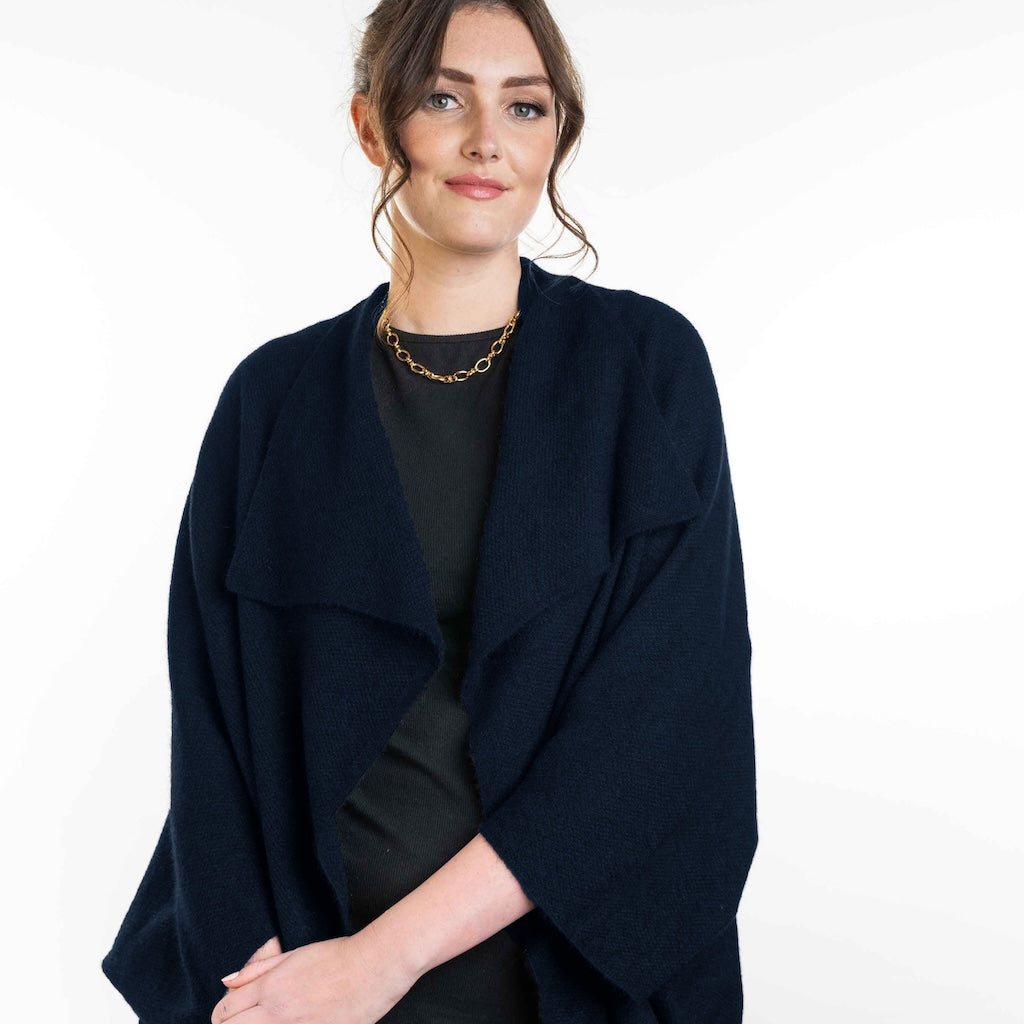 Moss Stitch Shrug Ladies Merino Possum