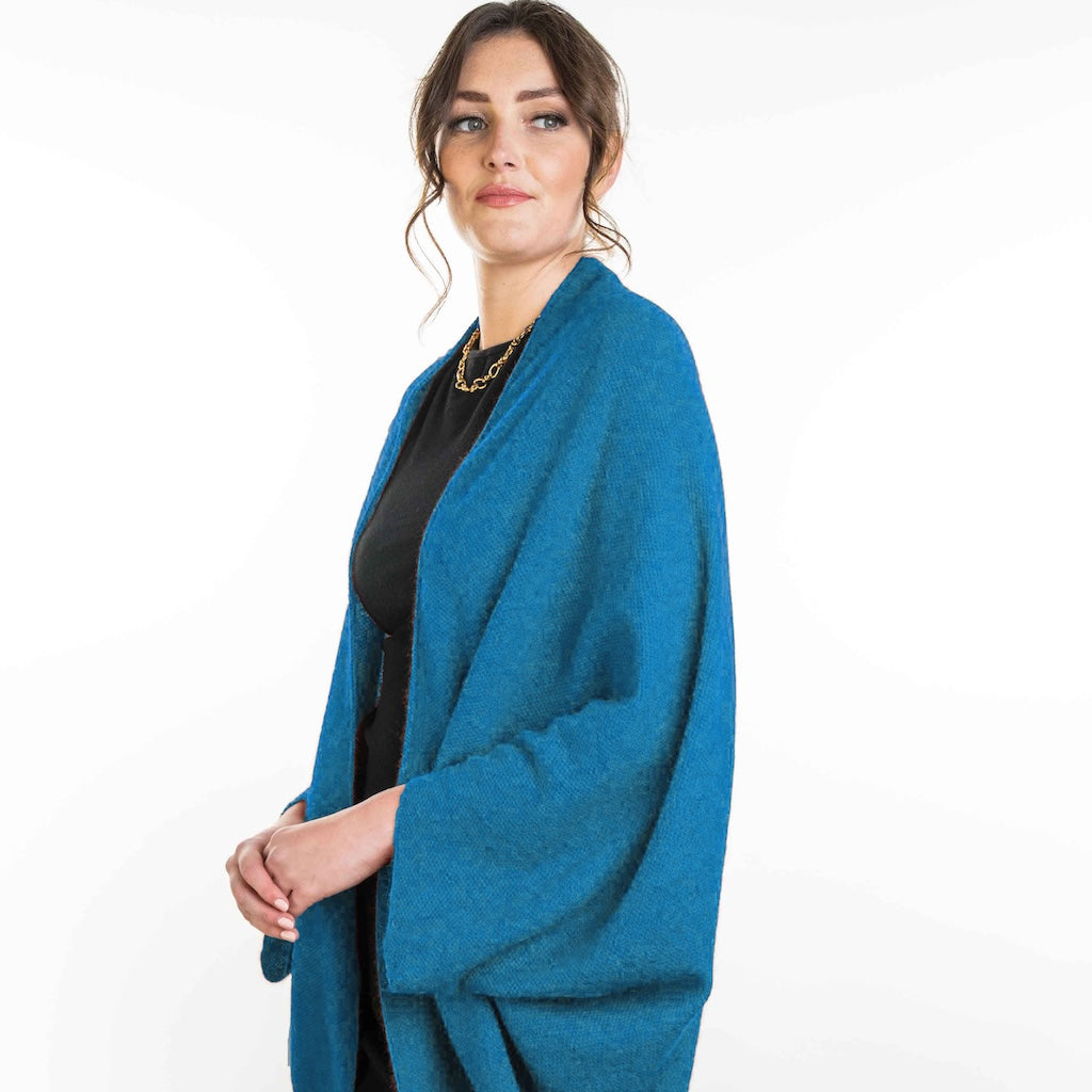 Moss Stitch Shrug Ladies Merino Possum