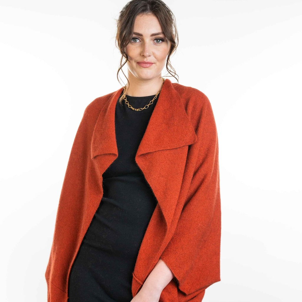 Moss Stitch Shrug Ladies Merino Possum