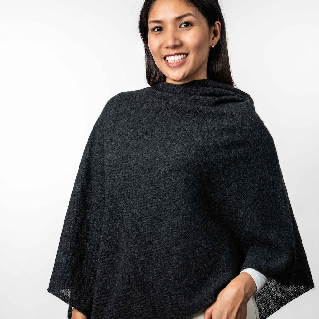 Two Way Poncho Ladies  merino Possum