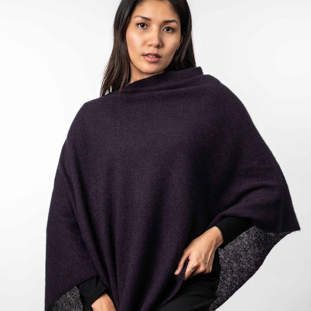 Two Way Poncho Ladies  merino Possum