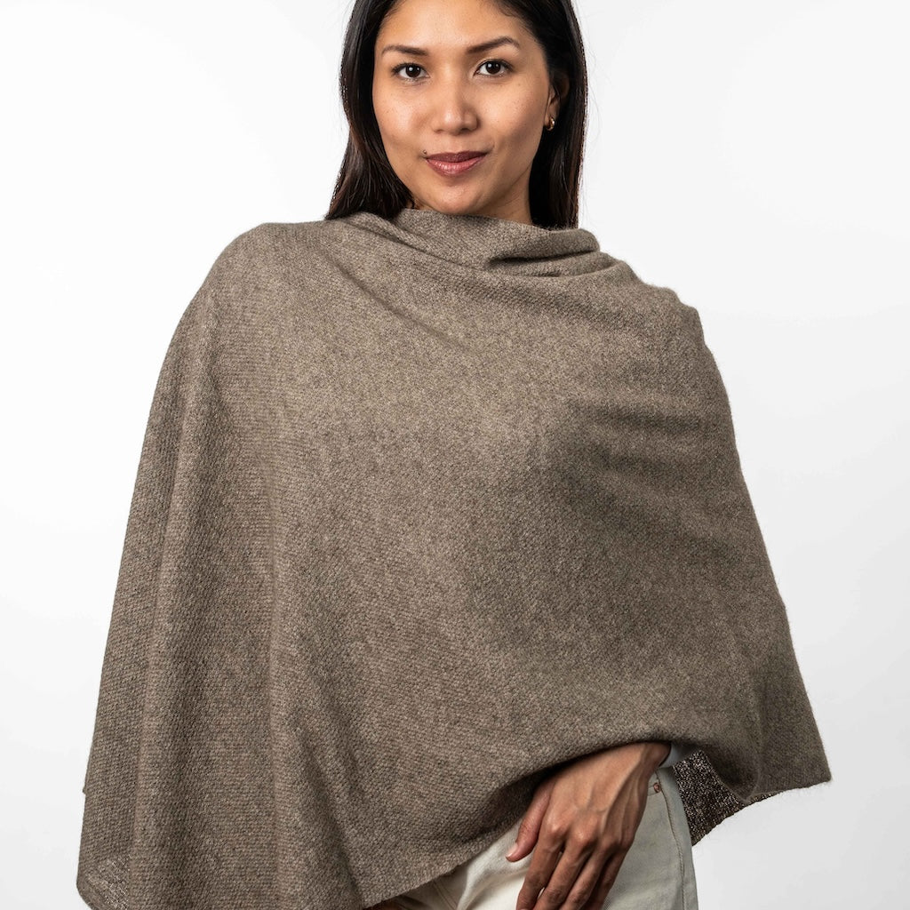 Two Way Poncho Ladies  merino Possum