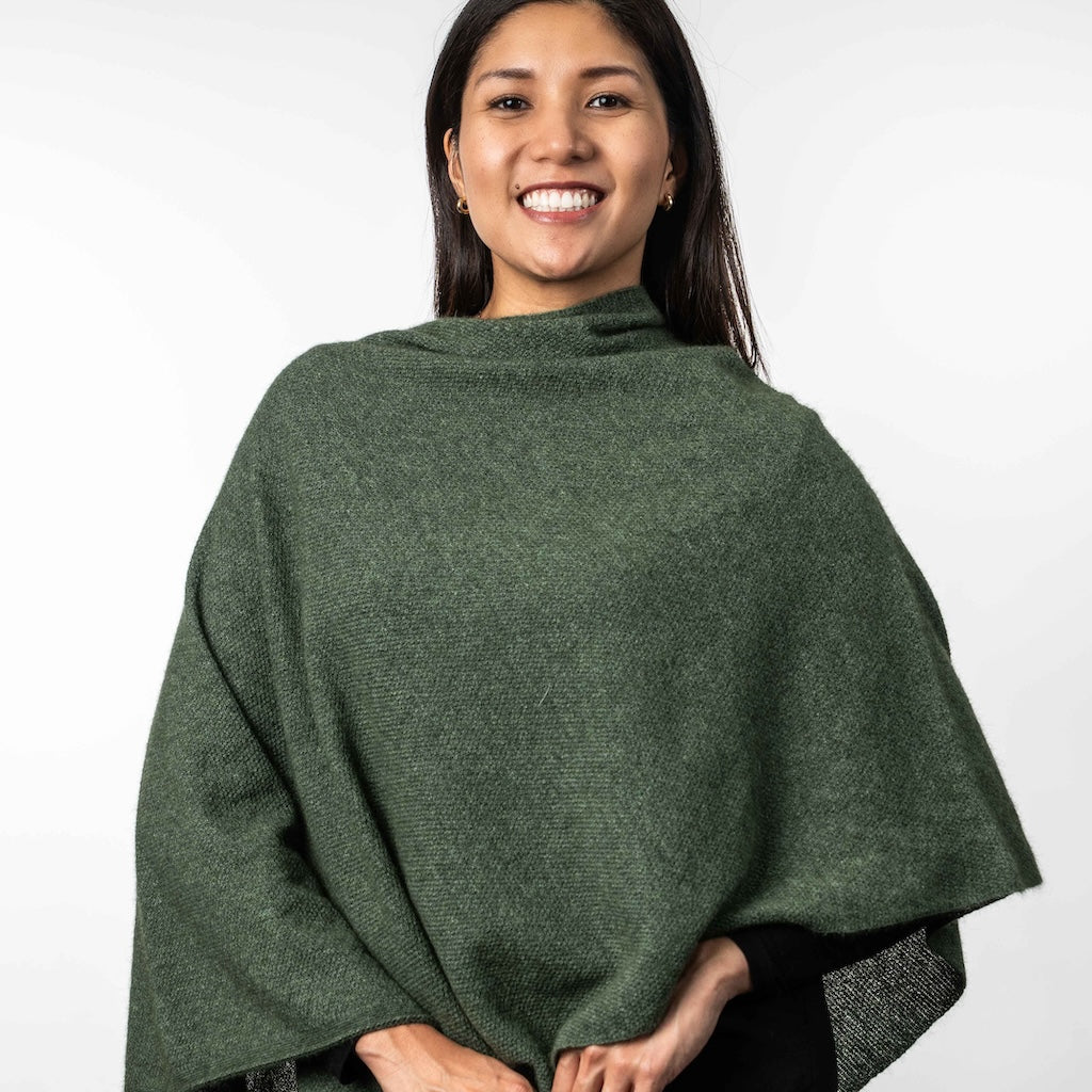 Two Way Poncho Ladies  merino Possum