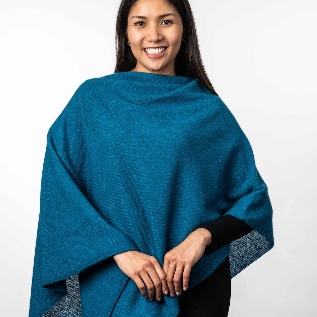 Two Way Poncho Ladies  merino Possum