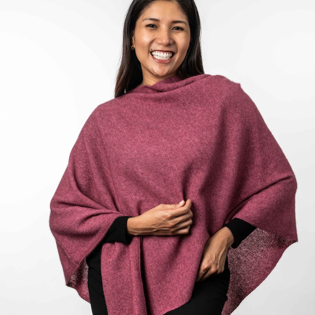 Two Way Poncho Ladies  merino Possum