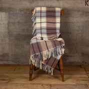 Palliser Ridge Lambs Wool Throw - Large Twill Check