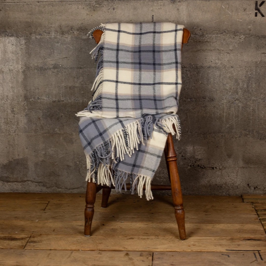 Palliser Ridge Lambs Wool Throw - Large Twill Check