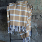 Palliser Ridge Lambs Wool Throw - Small Herringbone Check