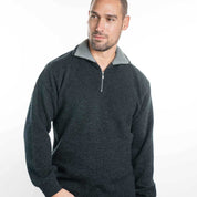 Zip Collar Sweater Merino Possum