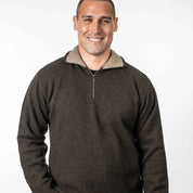 Zip Collar Sweater Merino Possum