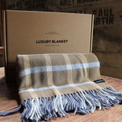 small herringbone check LUXURY LAMBSWOOL BLANKETS
