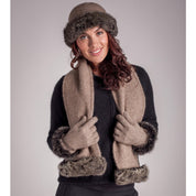 KORU MERINO POSSUM fur trim BEANIE