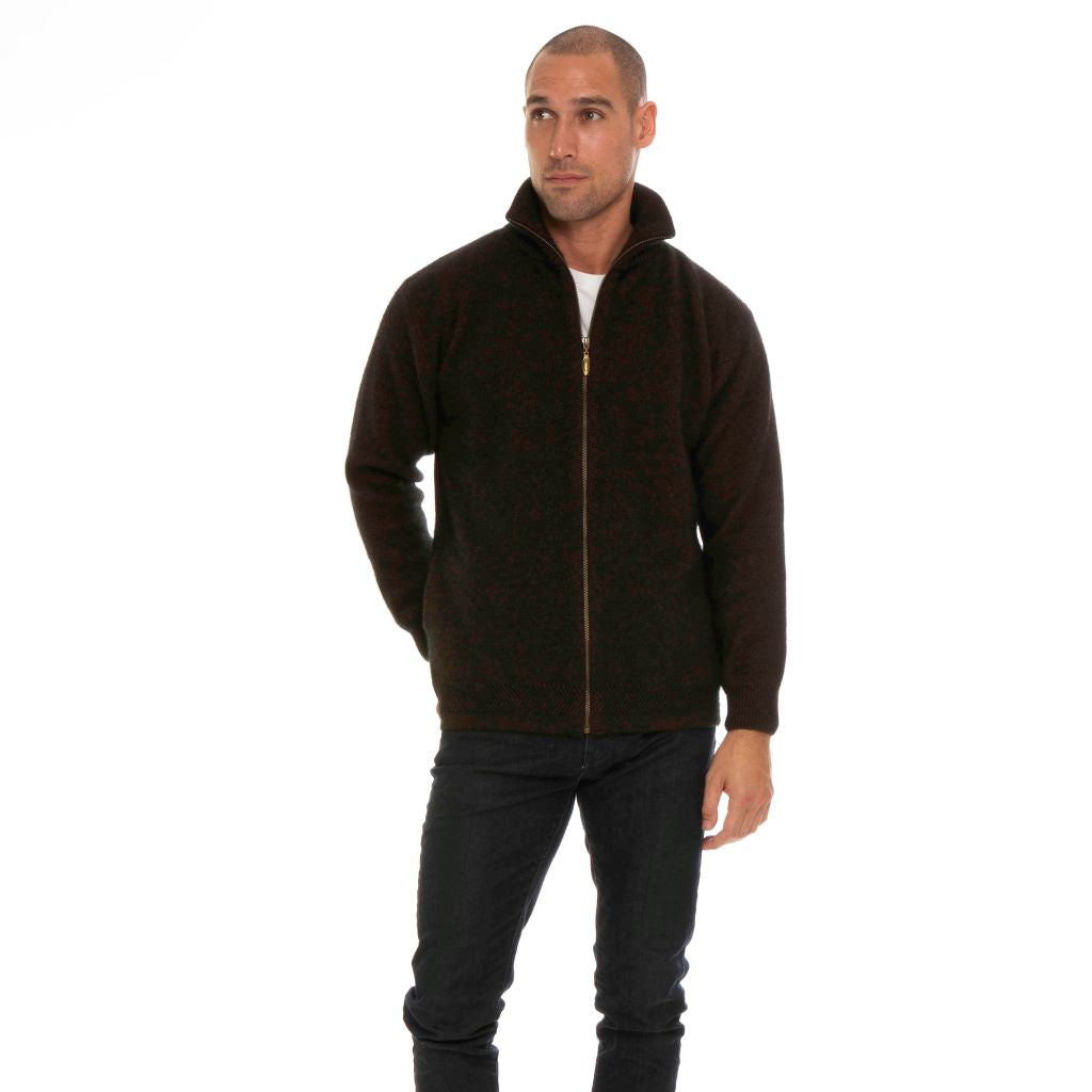 KORU MERINO POSSUM zip collared JACKET