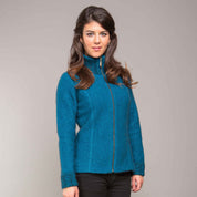 KORU MERINO POSSUM 2 tone zip CARDIGAN