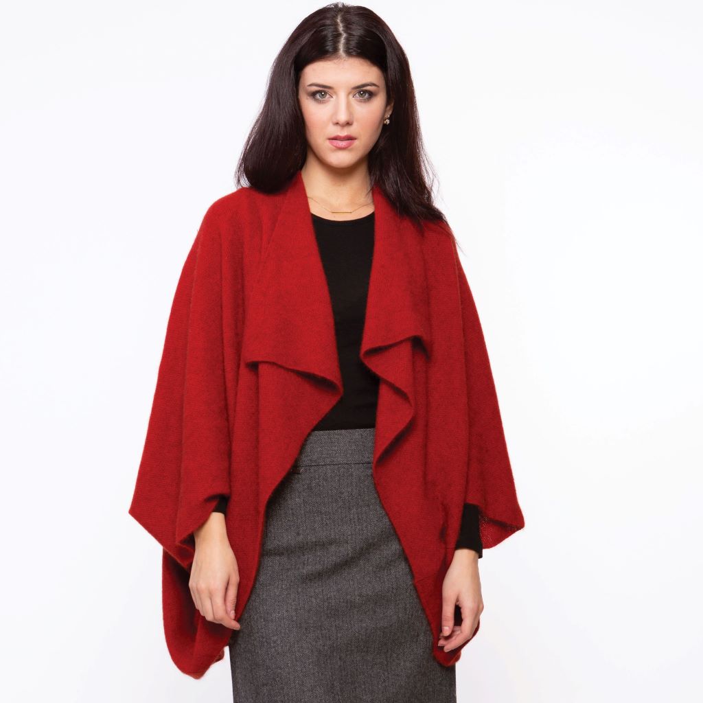 KORU MERINO POSSUM moss stitch SHRUG