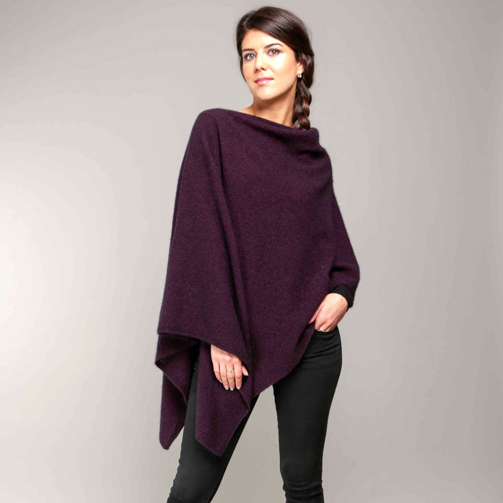 KURO MERINO POSSUM two way PONCHO