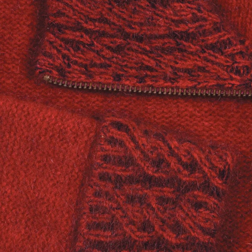 KORU MERINO POSSUM 2 tone zip CARDIGAN