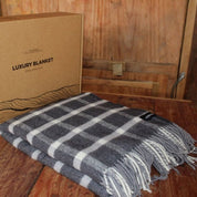 small herringbone check LUXURY LAMBSWOOL BLANKETS